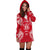 Niue Polynesian Hoodie Dress Map Red White - Polynesian Pride