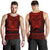 New Zealand Rugby Men's Tank Top Maori Haka - Silver Fern (Red) - Polynesian Pride