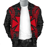 Wallis And Futuna Polynesian Men's Bomber Jacket Map Red - Polynesian Pride