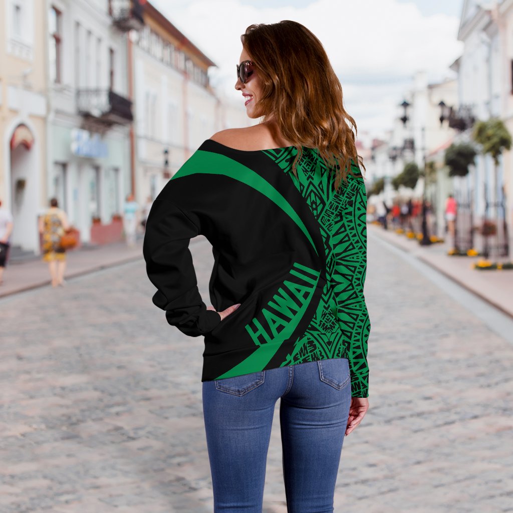 Hawaii Polynesian Women's Off Shoulder Sweater 09 - Polynesian Pride