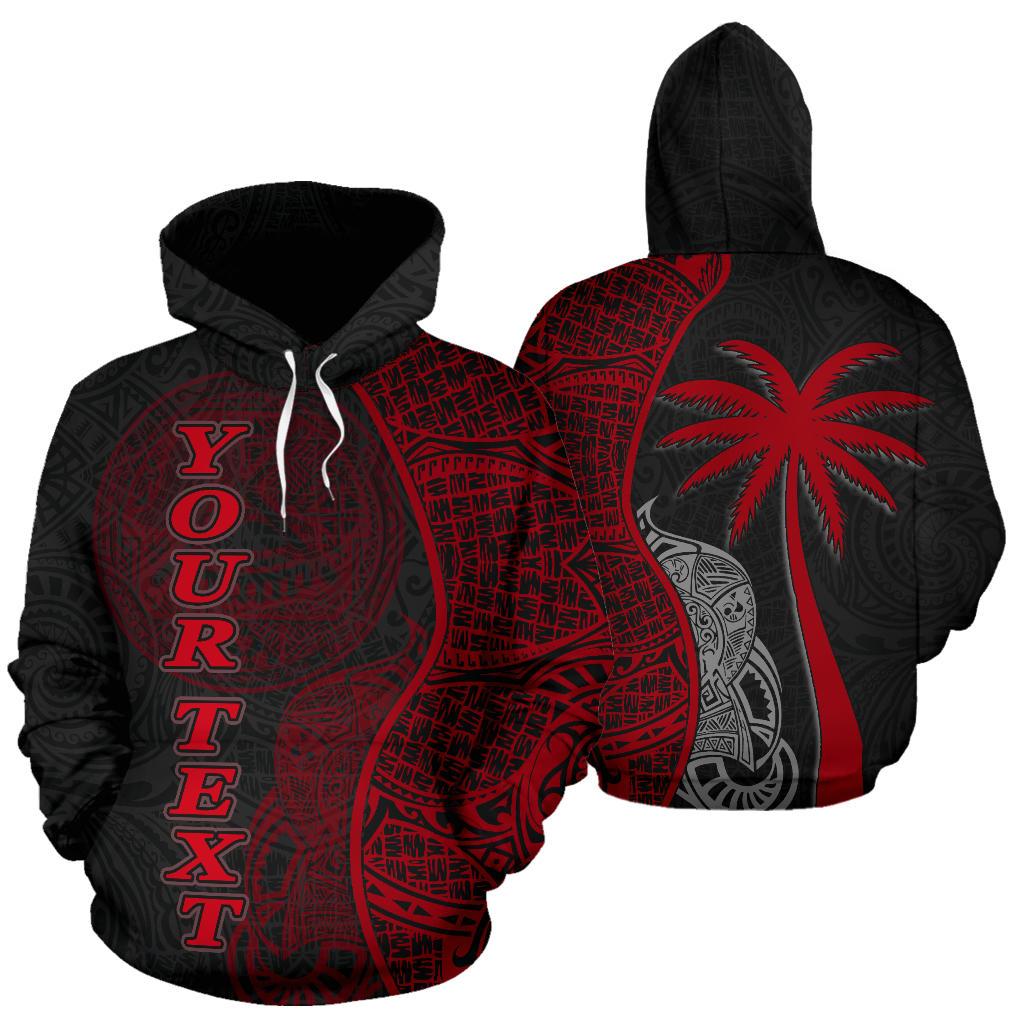 American Samoa Polynesian Custom Hoodie Coconut Red Unisex Red - Polynesian Pride