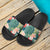 Hawaii Hibiscus Pattern Green Slide Sandals - Polynesian Pride