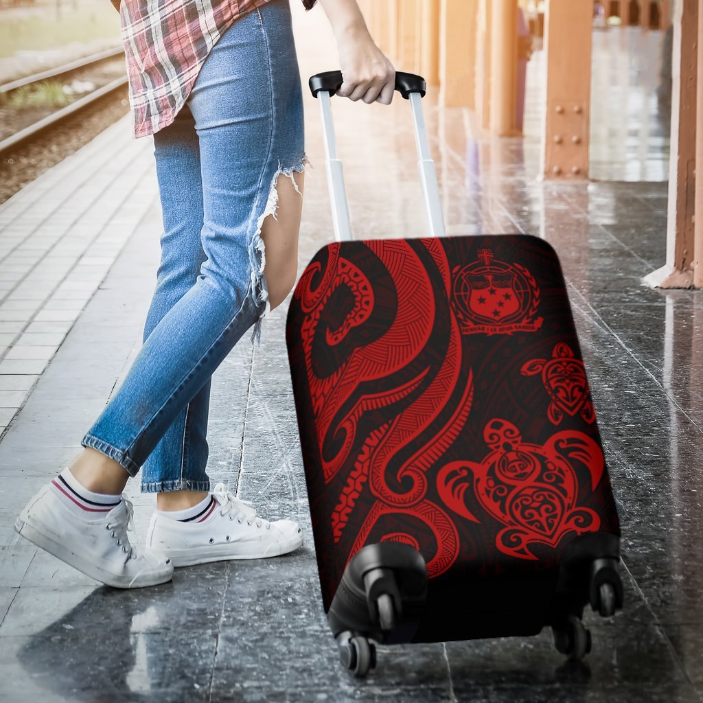 Samoa Polynesian Luggage Covers - Red Tentacle Turtle - Polynesian Pride