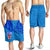 Blue Men Shorts Fiji Rugby Polynesian Waves Style - Polynesian Pride