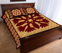 Hawaiian Quilt Pattern Flower Lovely Quilt Bed Set - Polynesian Pride