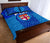 Blue Quilt Bed Set Fiji Rugby Polynesian Waves Style - Polynesian Pride