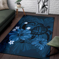 Hawaii Turtle Map Hibiscus Plumeria - Pastel Blue - Polynesian Pride