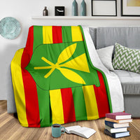 Kanaka Maoli Original Flag Premium Blanket - Polynesian Pride
