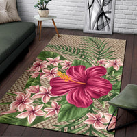 Lauhala Hibiscus Area Rug AH - Polynesian Pride