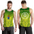 Cook Islands Premium Tank Top A7 Green and Yellow - Polynesian Pride