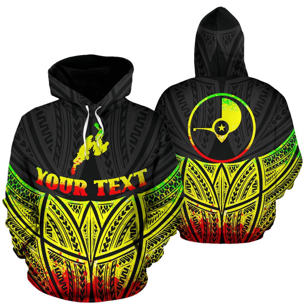 Yap Polynesian Custom Hoodie Reggae Pride Map nd Seal Unisex Reggae - Polynesian Pride