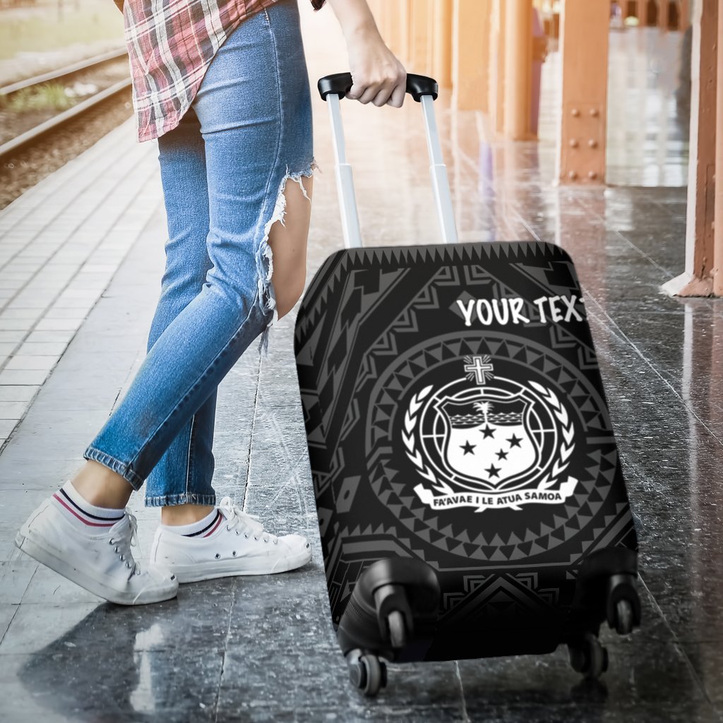 Samoa Personalised Luggage Covers - Samoa Seal In Polynesian Tattoo Style - Polynesian Pride