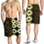 Hawaii Plumeria Kanaka Polynesian Men's Shorts - Curtis Style - Gold - Polynesian Pride