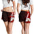 Niue Polynesian Women's Shorts - Coat Of Arm With Hibiscus Women Red - Polynesian Pride