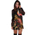 Pohnpei Polynesian Hoodie Dress - Turtle With Blooming Hibiscus Gold - Polynesian Pride