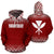 Aloha Custom All Over Hoodie Fog Red Unisex Red - Polynesian Pride