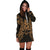 Vanuatu Polynesian Hoodie Dress Map Gold - Polynesian Pride