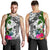 Chuuk Custom Personalised Men's Tank Top White - Turtle Plumeria Banana Leaf - Polynesian Pride