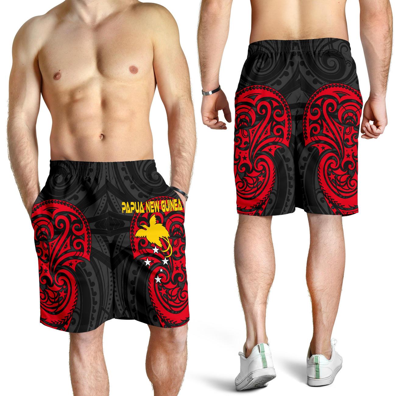 Papua New Guinea Men's Short - Papua New Guinea Spirit Red - Polynesian Pride