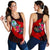 Guam Women's Racerback Tank - Polynesian Hook And Hibiscus (Red) - Polynesian Pride