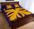 Hawaiian Royal Pattern Quilt Bed Set - Purple And Gold - C3 Style - Polynesian Pride