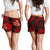 Tahiti Polynesian Women Shorts - Red Plumeria Women RED - Polynesian Pride