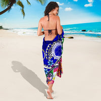 CNMI (Custom Personalised) Sarong - Turtle Plumeria (Blue) - Polynesian Pride