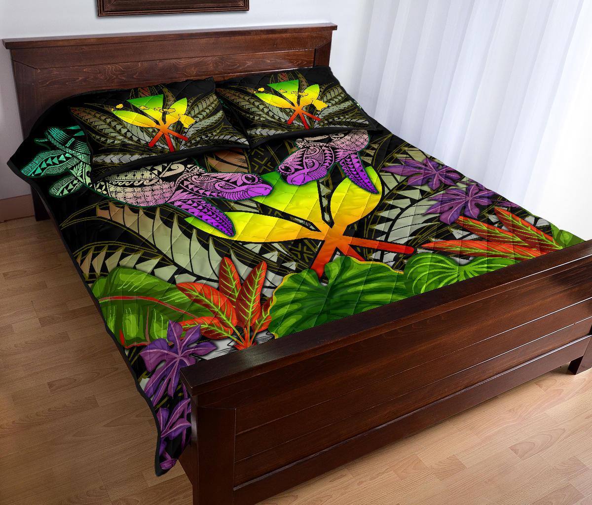 Hawaii Turtle Polynesian Tropical Quilt Bed Set - Only Style - AH - Polynesian Pride