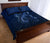 New Zealand Quilt Bed Set, Maori Manaia Quilt And Two Pillow Cases Blue - Polynesian Pride