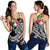 Guam Polynesian Women's Racerback Tank - Summer Plumeria (Black) - Polynesian Pride