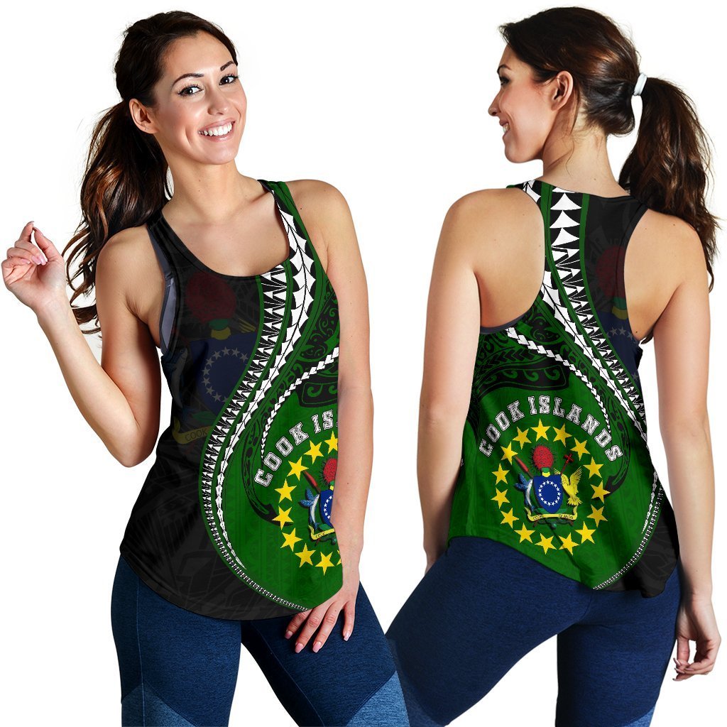 Cook Islands Women'S Racerback Tank Kanaloa Tatau Gen Ck - Polynesian Pride