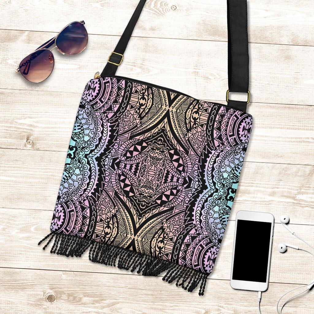 Polynesian Tribal Crossbody Boho Handbag Blur - Polynesian Pride