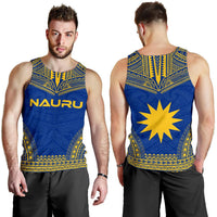 Nauru Men's Tank Top - Polynesian Chief Flag Version - Polynesian Pride