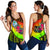 Guam Women's Racerback Tank - Polynesian Hook And Hibiscus (Reggae) - Polynesian Pride