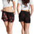 Hawaii Polynesian Women's Shorts - Turtle With Blooming Hibiscus Red - Polynesian Pride