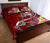 Tonga Quilt Bed Set - Turtle Plumeria (Red) - Polynesian Pride