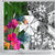 Wallis And Futuna Shower Curtain White - Turtle Plumeria Banana Leaf - Polynesian Pride