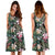 Hawaii Tropical Monstera Leaf Red Midi Dress - Polynesian Pride