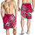 American Samoa Polynesian Men's Shorts - Turtle Plumeria (Pink) - Polynesian Pride