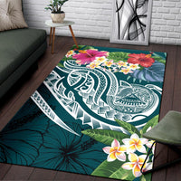 American Samoa Polynesian Area Rug - Summer Plumeria - Polynesian Pride