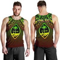 Polynesian Guam Personalised Men's Tank Top - Reggae Vintage Polynesian Patterns - Polynesian Pride