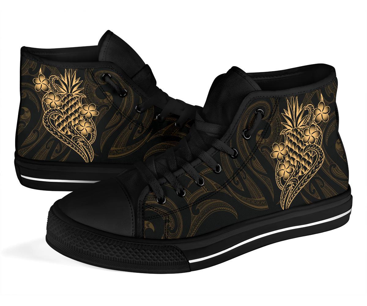 Polynesian High Top Shoes - Gold Pineapple - Polynesian Pride