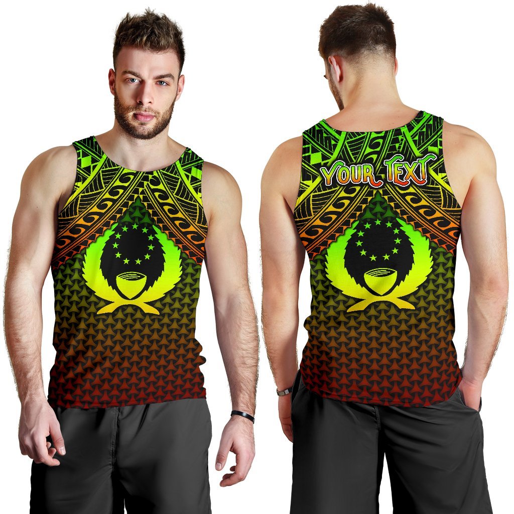 Polynesian Pohnpei Personalised Men's Tank Top - Reggae Vintage Polynesian Patterns - Polynesian Pride