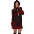 Austral Islands Women's Hoodie Dress - Polynesian Red Chief - Polynesian Pride