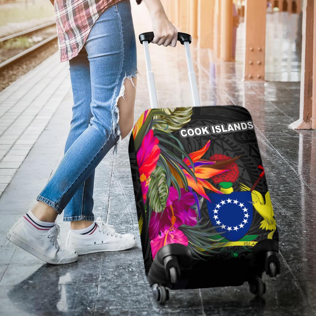 Cook Islands Luggage Covers - Polynesian Hibiscus Pattern - Polynesian Pride