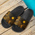 Marshall Islands Slide Sandals - Turtle Hibiscus Pattern Gold - Polynesian Pride