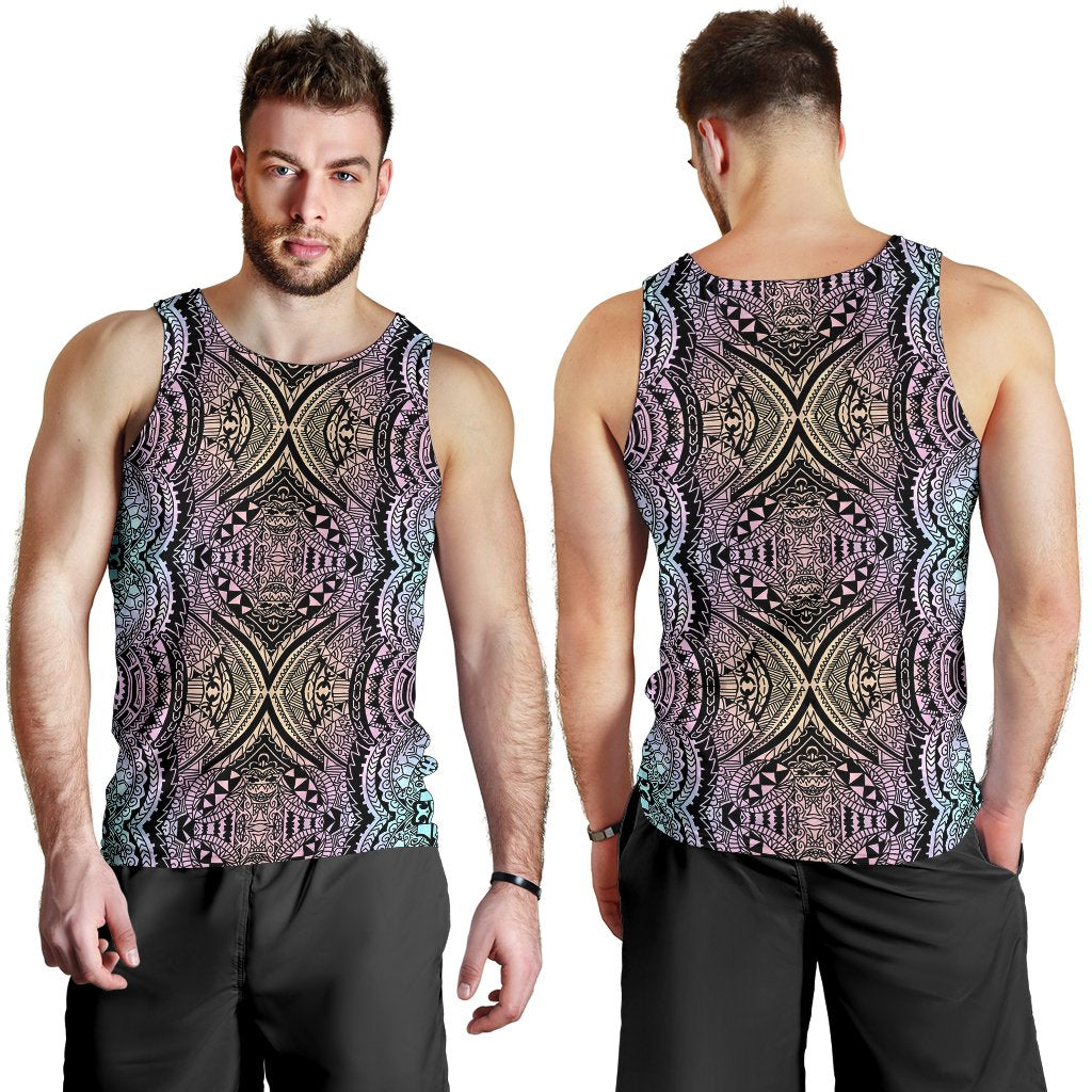 Polynesian Men's Tank Top Blur White - Polynesian Pride