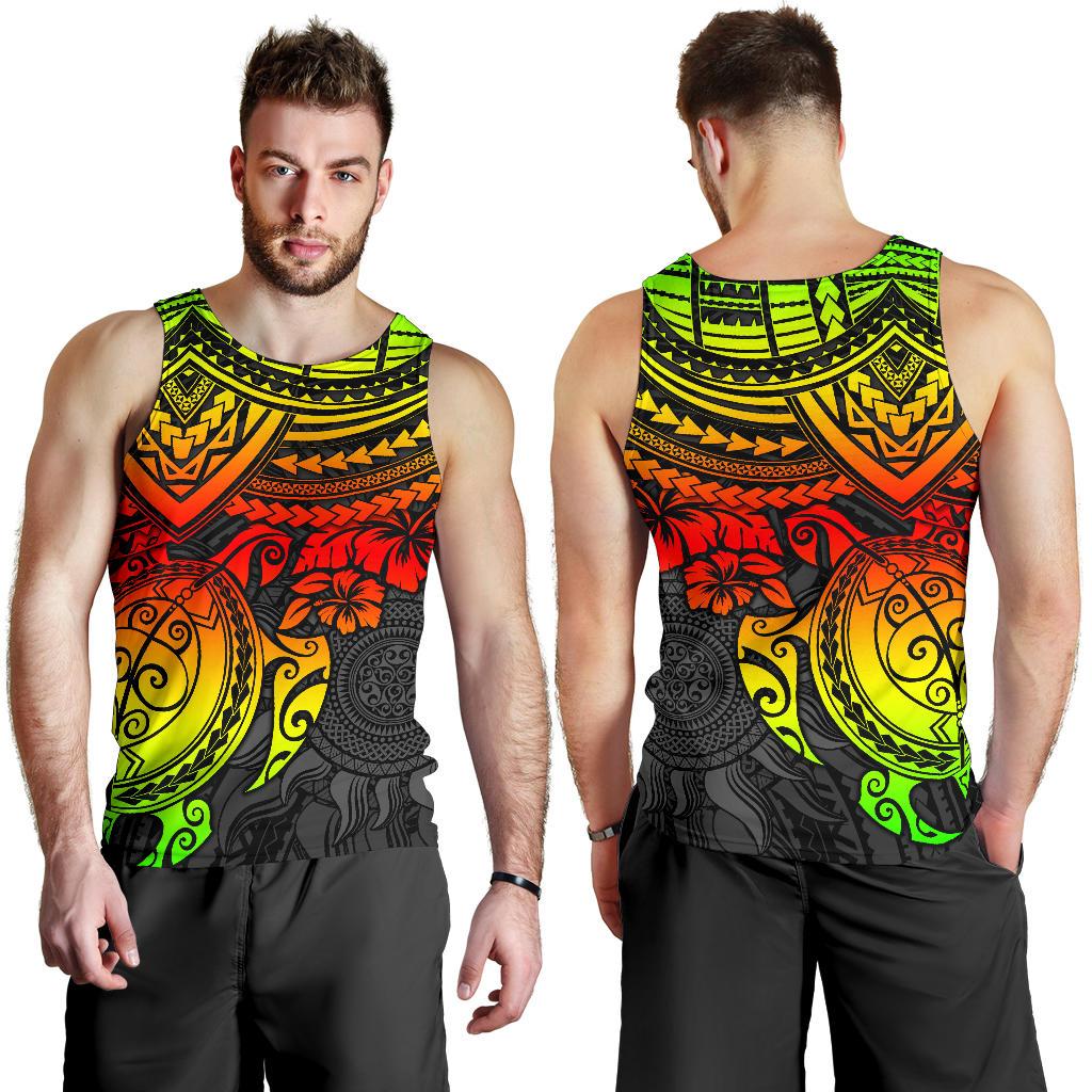 Polynesian Men's Tank Top - Polynesian Reggae Turtle - Polynesian Pride
