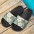 Hawaii Palm Hibiscus Pattern Green Slide Sandals - Polynesian Pride