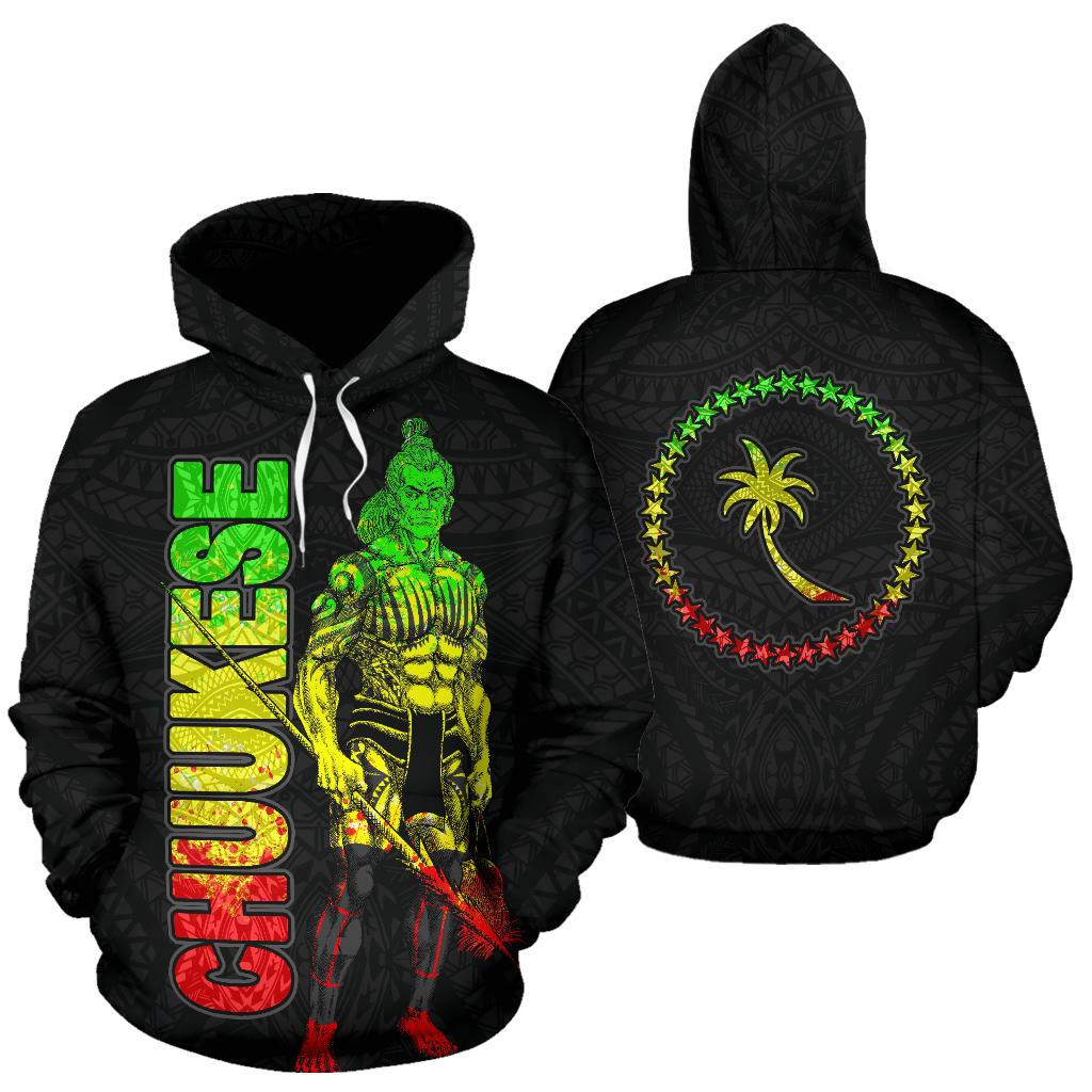 Chuuk Hoodie Micronesia Chuukese Warrior Reggae Unisex Reggae - Polynesian Pride